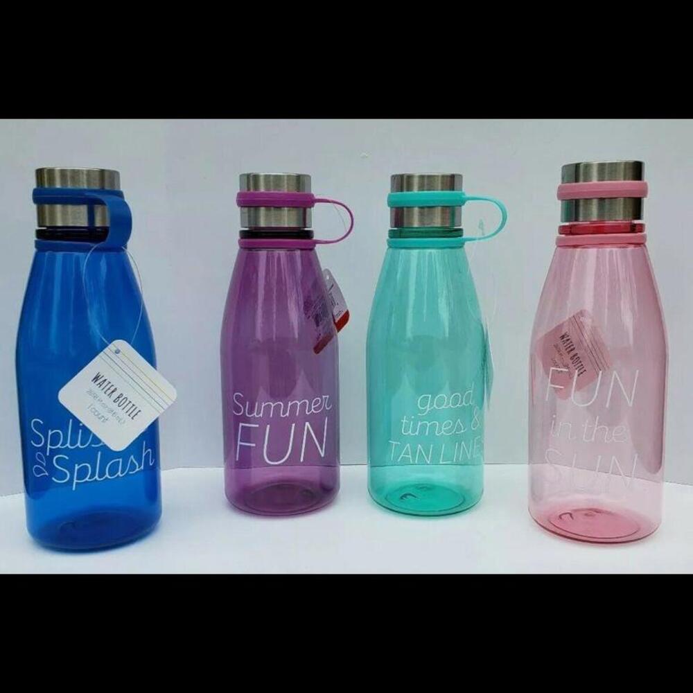 Set of 4 Summer themed water bottles Brand New. 28.54fl ounce. Target featured